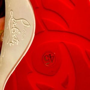 Mens Christian Louboutin Paris white loafers/street style plain/ slip ons